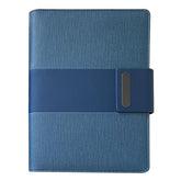 Business Portfolio Fabric Look High Quality Leather Material A5 Size Notebook, 4 Card Holder - OLIGE slots, 90 Sheets 100gsm