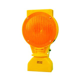 Olmecs Bi- Directional Warning Solar LED Flasher Light - Orange | Solar Powered PC Lens & PPC Cover Light