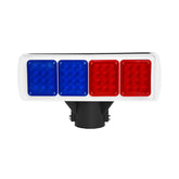 Olmecs Solar Powered LED Strobe Light Red & Blue | 64 Ultra LEDs with Day & Night Sensor