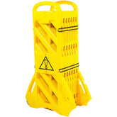 Olmecs 4 Meter Expandable Folding Plastic Barrier - Yellow | Portable Pedestrian Barrier