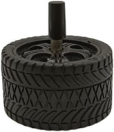 Olmecs Wheel Design with Spinning Tray Metal | Indoor and Outdoo Cigar Ashtrays for Home