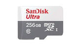 Sandisk 256GB Ultra Microsdxc Uhs 1 Card 100Mb/S Grey -Sdsqunr-256G-Gn3Mn, Grey