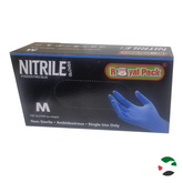 1000 BLUE Nitrile Exam Disposable Gloves, Powder Free 1X10PC Per Carton - RoyalPack