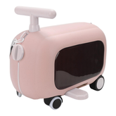 Kids Ride On Luggage, Multi Functional Toddler Suitcase with Wheels and 90 Degree Folding Pedals