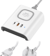 Budi AC027TE 20W(Pd+Qc)+12W/5V2.4A+5W wireless charger station