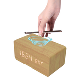 HM-W-10 Digital Alarm Clock With Wireless Charger