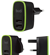 Budi AC056UNCB Home Charger 12W (5V2.4A) 2 ports