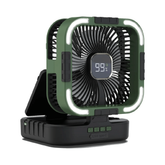 3-in-1 Solar Fan 10000mAh Battery 10W 6-Speed LED Light Power Bank