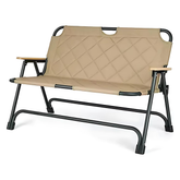 Foldable Outdoor Camping Chair Beige– 2 seater
