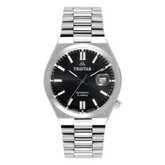 Tristar NJ Series Men's Automatic Watch Black Index Dial Stainless Steel Bracelet Wrist Watch for Men