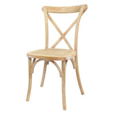 Olmecs Stackable Solid Wood Dining Chair for Kitchen (Light Brown)