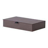 ANILINARE Jewellery box with compartments, dark brown 30x18x6 cm