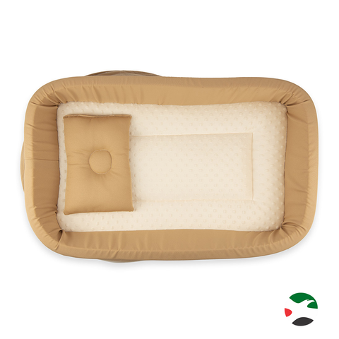 Little Angel - Baby Bed With Comfy Paddings - Brown