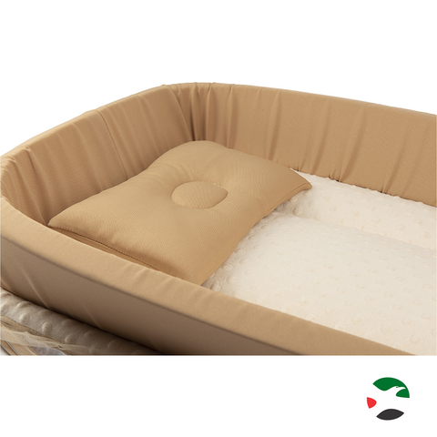 Little Angel - Baby Bed With Comfy Paddings - Brown
