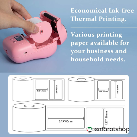 Phomemo M110 Portable Mini Thermal Label Printer for Mobile - Pink Phomemo M110 Portable Mini Thermal Label Printer for Mobile - Pink