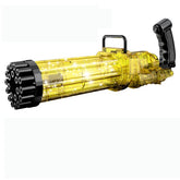 Bubble Gun, 21-Hole Automatic Bubble Maker Machine, Water Gun Kids Toys - Yellow