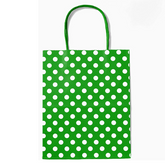 Green Polka DOT Biodegradable, Food Safe Ink & Paper, Premium Quality Kraft Bag 21x15x8cm (12 Pc Pack)