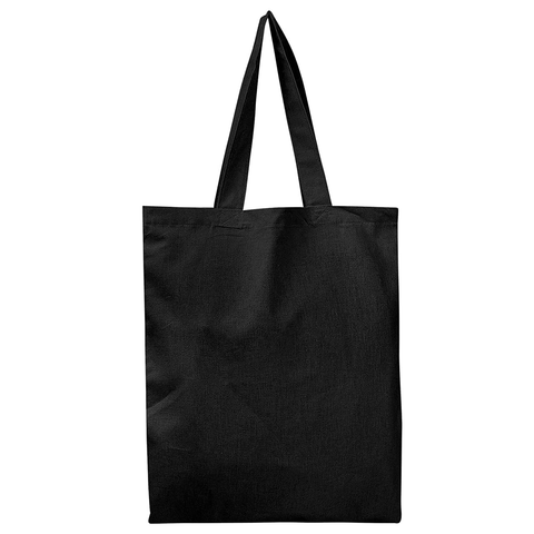 Black Canvas Tote Bags Reusable Grocery Bags (33 x 38 Cms) 12 Pcs - Willow