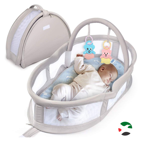 Little Angel Baby Bed Foldable Bassinet for 3+ Months Brown