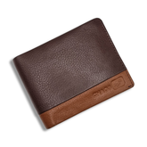 Men Brown/Tan Genuine Leather Wallet - Regular Size (4 Card Slots) - Chaos