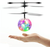 Mini Flying RC Ball, Infrared Sensing Induction Disco Lighting Bird Toy Colorful LED Flashing