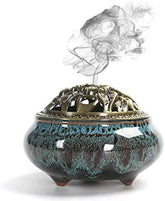 3PCS Assorted Colors Ceramic Bakhoor Incense Burners