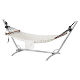 Hammock with stand, grey, beige