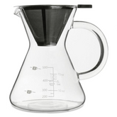 Coffee Dripper Stainless Steel with Glass Server 400ml - SquareDubai