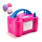 Balloons Blowing Machine with Two Nozzle, Pink - SquareDubai
