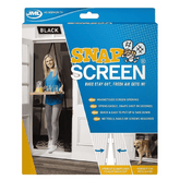 JML Snap Screen: Magnetized Mesh Bug-Free Door Curtain (Black)