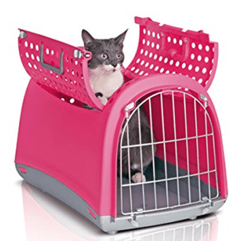 IMAC Carrier for cats and dogs Open On Top Pink 50x32x34.5 CM