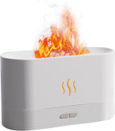 3 in 1 Stimulation Flame Humidifier Night Light Aroma Quiet Desk Top USB Humidifier - White