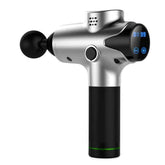 Massage Gun Deep Tissue Muscle Massager Portable Electric Pain Relief Percussion Therapy - Silver