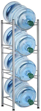 Water Bottle Rack Storage 4 Tier Shelf System Stand For 5 Gallon Durable Holder