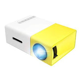 YG-300 LCD Mini Portable Projector with USB/SD/AV/HDMI Slots - Yellow