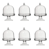 6pcs Mini Cake Stand Shape Candy Box Transparent Tray Modeling Sugar Holder Wedding Favor Boxes Party Supplies