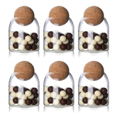 Glass Food Storage Jars with Wood Lid Ball, Pack of 6pcs - Willow
