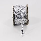 Willow SILVER color leaves ribbon, gift ribbon