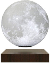 Magnetic Levitating Moon Lamp, 3D Floating and Spinning in Air Rotating Freely, Gradually Changing LED Lights Between Yellow and White, 15cm