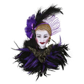 Ceramic Mascara Festive Wall Decor - Purple And Pink - Daweigao