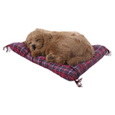 Faux Fur Sleeping Dog Decor - Brown - Daweigao