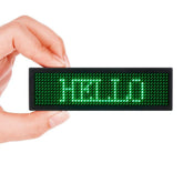 LED Name Badge Tag Scrolling for Restaurant Shop Party Bar Exhibition - Green