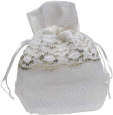 Multipurpose Small Jute with Lace Pouches Party Giveaway Gifts 24 pieces - 14x11cm - Willow