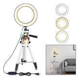 Selfie Ring Light with Tripod Stand and Phone Holder 10 Inches