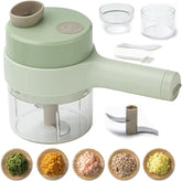 4 in 1 Handheld Electric Vegetable Cutter Set, Vegetable Chopper, Garlic Slicer, Onion Chopper