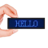 LED Name Badge Tag Scrolling for Restaurant Shop Party Bar Exhibition - Blue