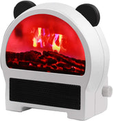 Electric Heater 1000w Household Portable Desktop Small Flame Heater - White