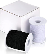 Willow Set of 2 Elastic Cord for Bracelets, Necklaces, Beading and DIY Jewelry Making, 1 mm, 100 m/ Each Roll