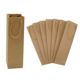 Kraft Paper Bottle Gift Bags with Rope Handles 36x10x10 cms (12Pc Pack)