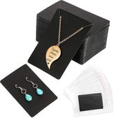 Earring Holder / Display Cards (200 Pc Pack) Black - Willow